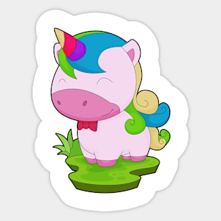 Unicorn Bow tie Sticker